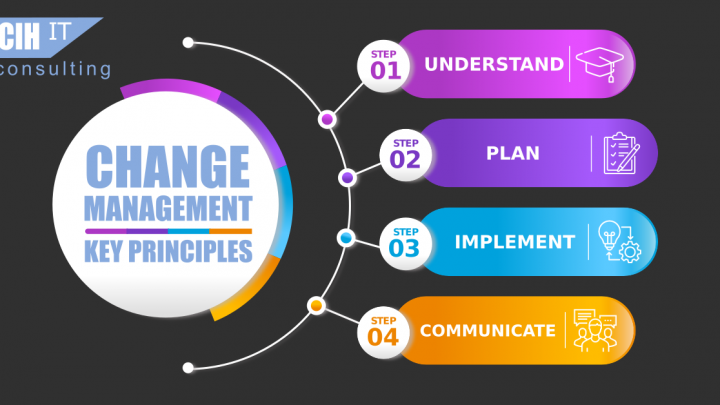 change management key principles graphic, change management